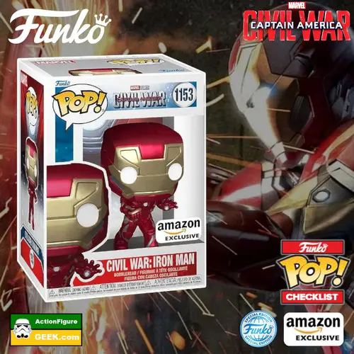 1153 Civil War Iron Man Funko Pop! Amazon Exclusive and Funko Special Edition