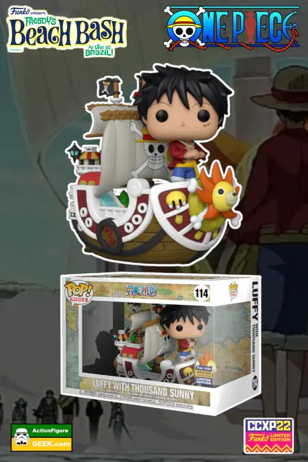 Product image Action Figure Geek One Piece Luffy with Thousand Sunny Funko Pop rides