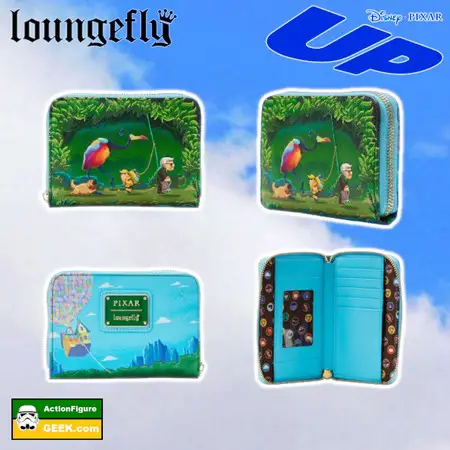 Product image Disney Pixar Loungefly Up Wallet  - Jungle Stroll Up Moment - All angles and interior lining