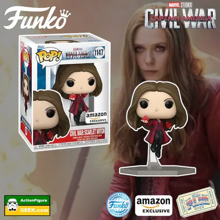 1147 Captain America: Civil War Build A Scene – Scarlet Witch Funko Pop! Amazon Exclusive and Special Edition
