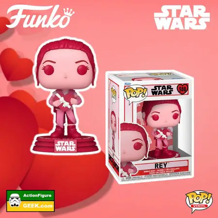 Product image 588 Rey - Valentine's Day Funko Pop - New 2023 Star Wars Valentine's Day Funko Pops