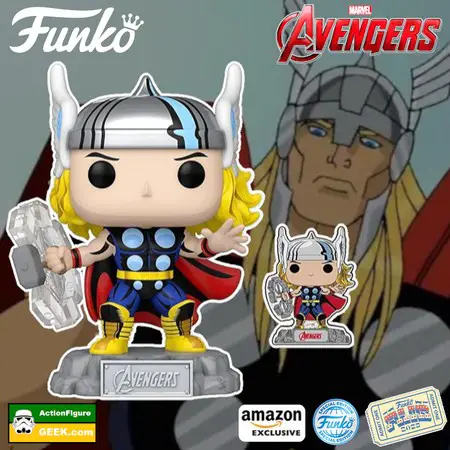 Product image 1190 60th Anniversary - Thor Funko Pop! with Pin Amazon Exclusive and Funko Special Edition