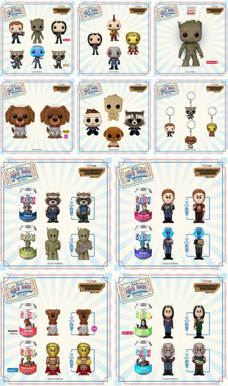Product image Guardians of the Galaxy Vol. 3 Funko Pop! Sodas, Keychains, Plushes