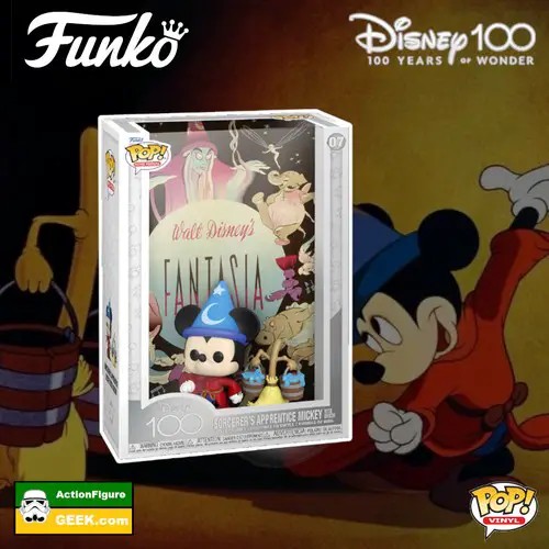 Mickey with Broom Funko Pop - Disney 100 Fantasia Movie Poster