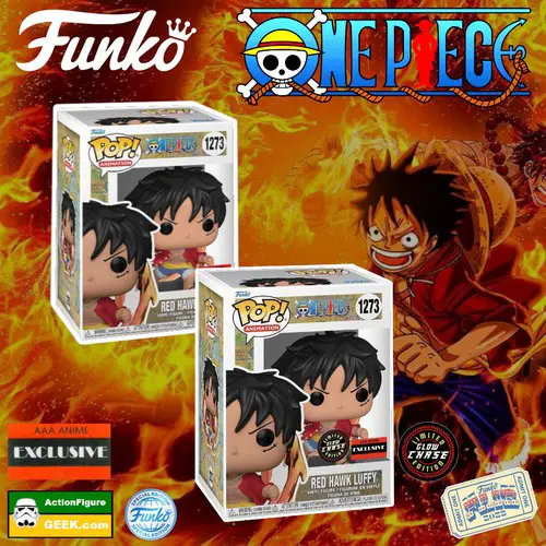 Product image One Piece – Red Hawk Luffy With Glow-In-The-Dark (GITD) Chase Funko Pop!
