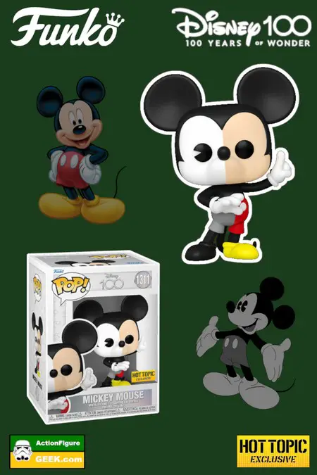 Product image Disney 100 Mickey Mouse Funko Pop Split Color Hot Topic Exclusive
