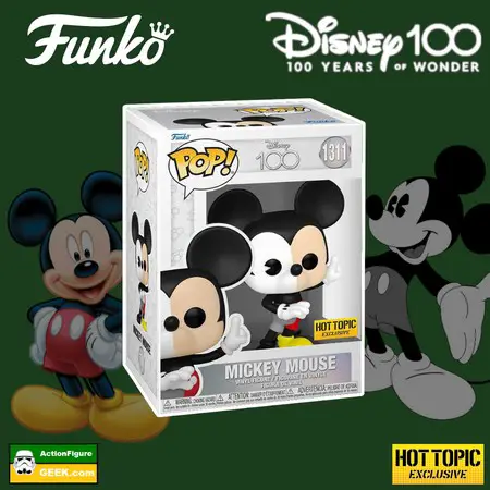 Product image Shop for the new Disney 100 Mickey Mouse Funko Pop Split Color Hot Topic Exclusive