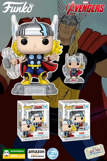 Product image 60th Anniversary - Comic Thor Funko Pop! with Pin Set - Amazon Exclusive and Funko Special Edition