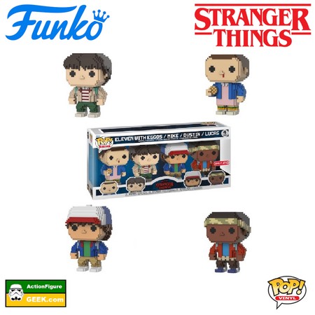 Product image 8-Bit Stranger Things 4-Pack - Eleven-Mike-Dustin-Lucas - Target
