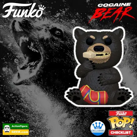Cocaine Bear with Bag Funko Pop! Funko Shop Exclusive