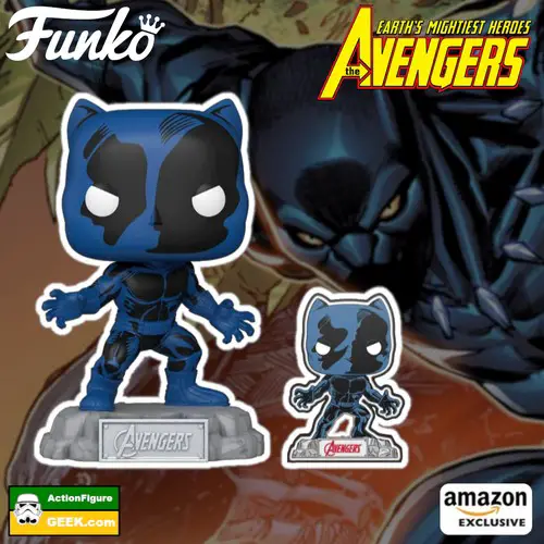 The Avengers: Earth's Mightiest Heroes – 60th Anniversary Comic Black Panther Funko POP! Vinyl Figure with Pin Set – Amazon Exclusive
