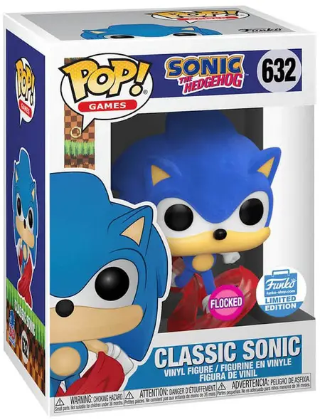 Funko Pop Games Sonic The Hedgehog Classic Sonic Flocked Funko Shop Exclusive