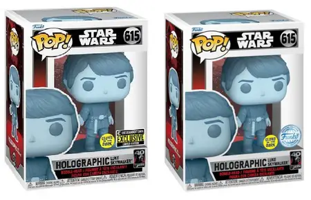 Product images Hologram Luke Skywalker GITD Funko Pop! - Return of the Jedi 40th Anniversary Entertainment Earth Exclusive and Special Edition