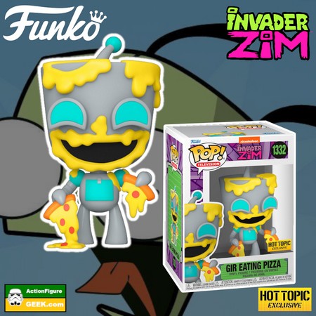 Invader Zim: Gir eating Pizza Funko Pop! Hot Topic Exclusive