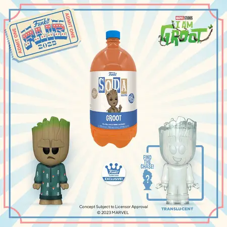 I am Groot 3Liter Soda Limited to 10000 pieces with a chance of the Translucent Chase