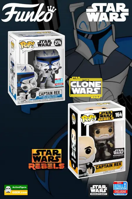 Product image 274 Captain Rex Funko Pop! 2018 Fall Convention Exclusive and 164 Captain Rex Smugglers Bounty Exclusive