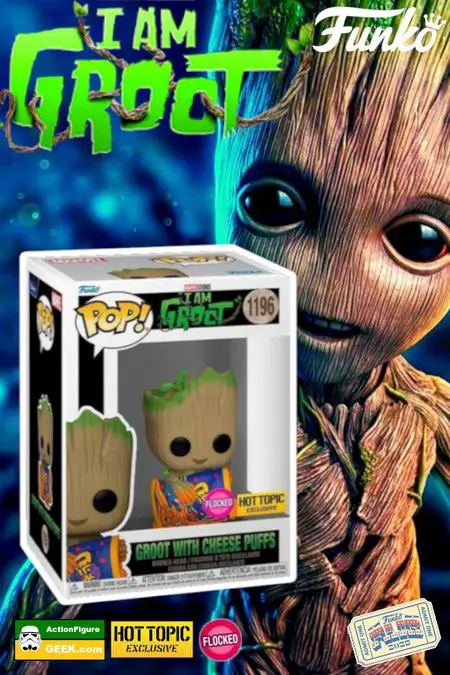 Product image Groot with Cheese Puffs Flocked Hot Topic Exclusive
