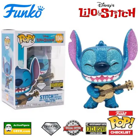 1044 Stitch with Ukulele Diamond - Entertainment Earth Exclusive and Special Edition