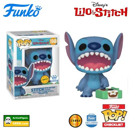 1048 Stitch with Record Player Chase Variant - Funko