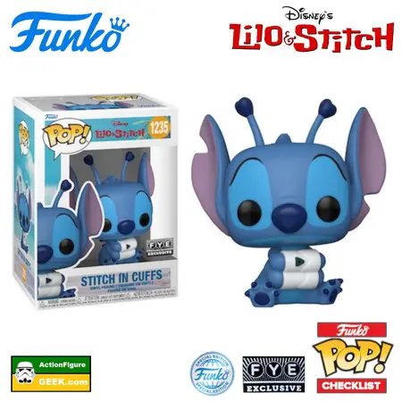 1235 Stitch in Cuffs – FYE Exclusive and Special Edition - Lilo & Stitch Funko Pop Checklist - Buyers Guide - Gallery