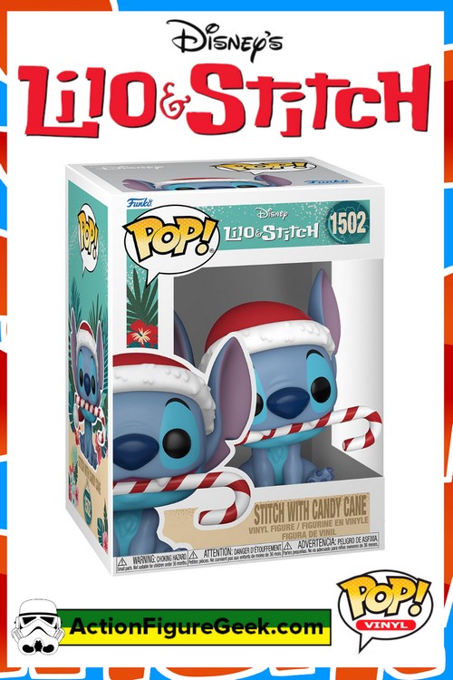 1502 Lilo & Stitch Holiday Stitch with Candy Cane Funko Pop!