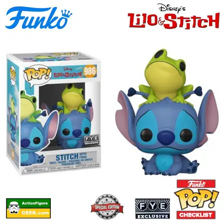 986 Stitch with Frog - FYE Exclusive and Special Edition - Lilo & Stitch Funko Pop Checklist - Buyers Guide - Gallery