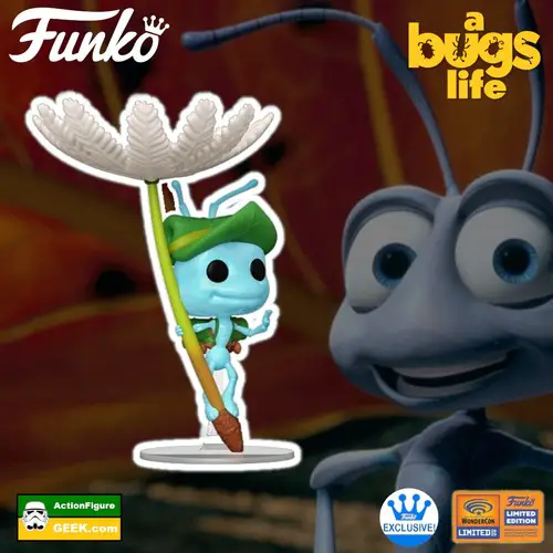 A Bug’s Life Flik on Dandelion Seed Deluxe Funko Pop! – WonderCon and shared Funko Shop Exclusive