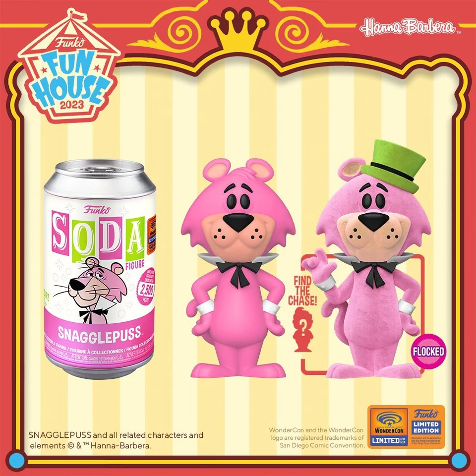Snagglepuss with Flocked Chase Funko Soda Vinyl Figure – WonderCon 2023 and Funko Shop Shared Exclusive