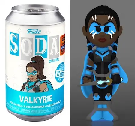 Valkyrie with Glow (GITD) Chase Funko Soda Vinyl Figure – WonderCon 2023 and Entertainment Earth Shared Exclusive