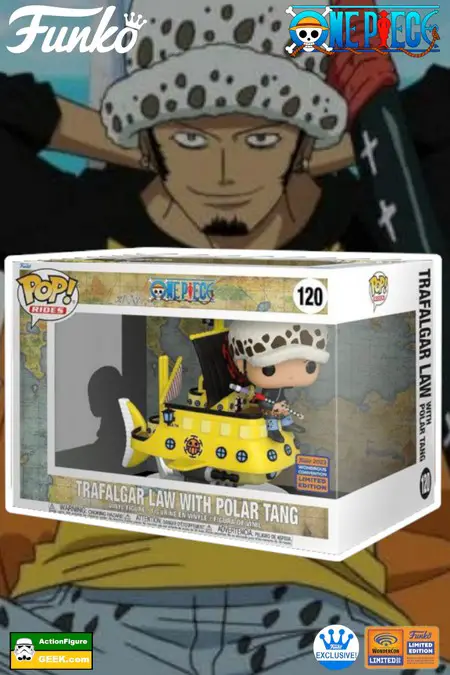 Product image 120 One Piece Trafalgar Law with Polar Tang Pop Rides – WonderCon and shared Funko Shop Exclusive