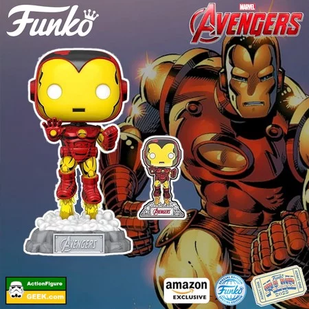 1172 Iron Man Funko Pop! with Pin Amazon Exclusive and Funko Special Edition