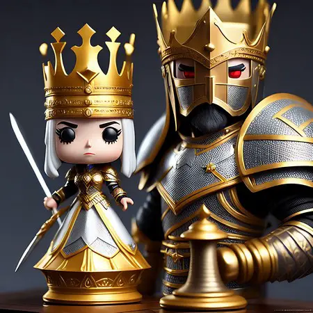 An alternative version of how a Funko Chess King and Queen might look.
