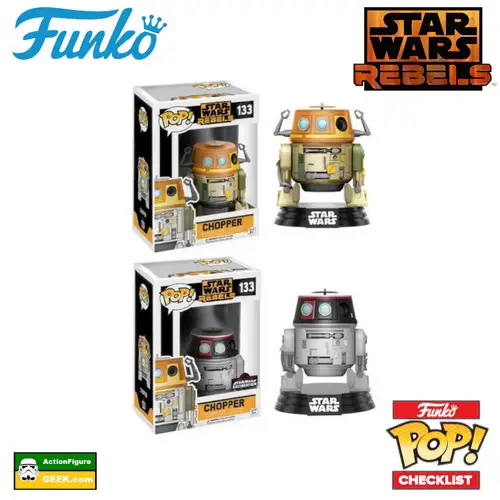 133 Chopper and 133 Chopper Imperial Disguise - 2017 Star Wars Celebration Exclusive Every Star Wars Rebels Funko Pop Released