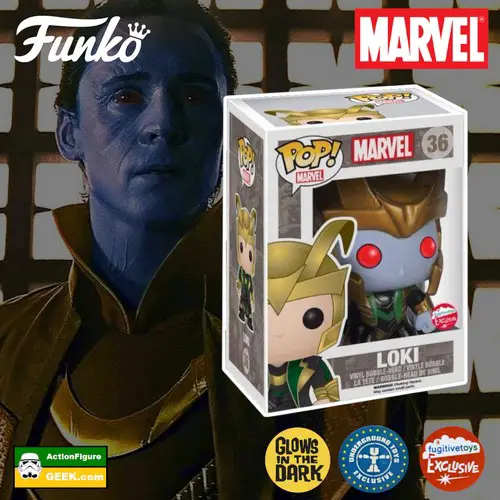 36 Frost Giant Loki Funko Pop that is an Underground and Futgitive Toys GITD Exclusives