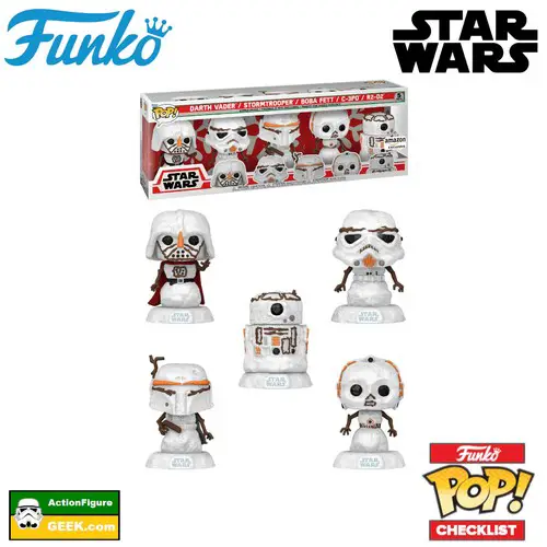 Snowman 5-Pack - Darth Vader/Stormtrooper/Boba Fett/C-3PO/R2-D2 - Amazon and Special Edition