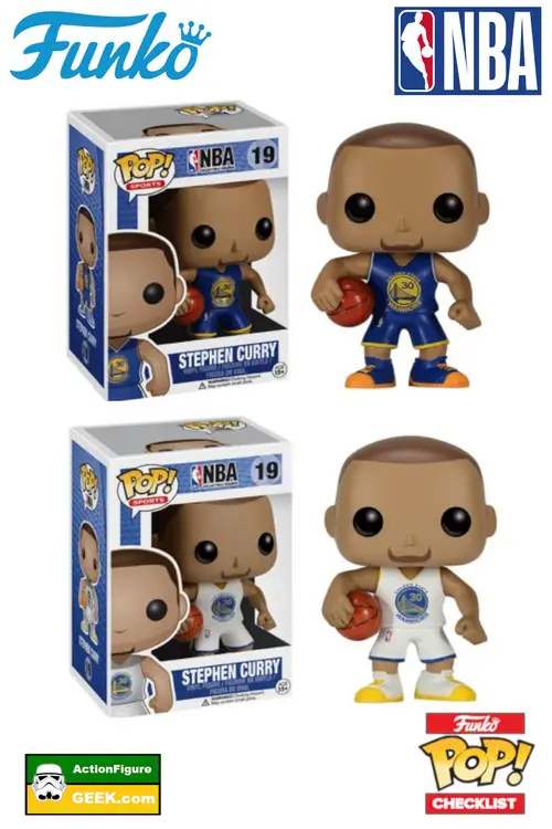 19 Stephen Curry (Blue Jersey) and (White Jersey) – Golden State Warriors - Funko Pop!