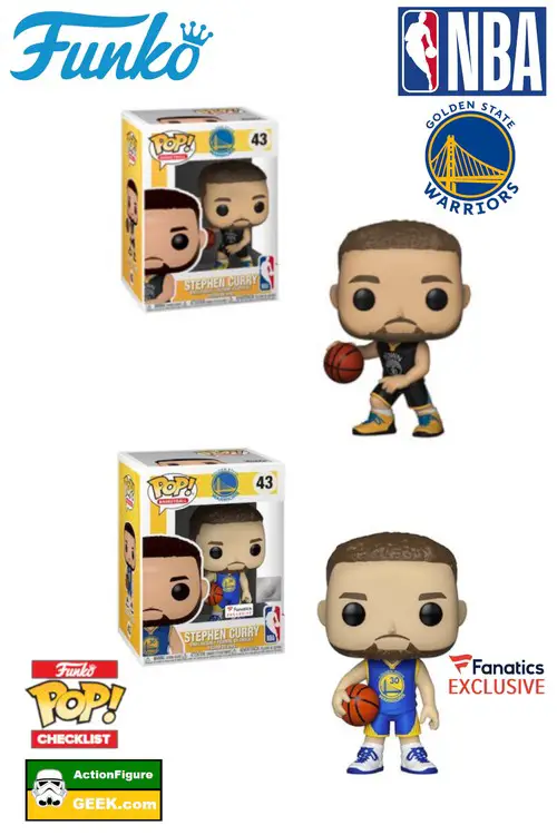 43 Stephen Curry (Black Jersey) and (Blue Jersey) – Golden State Warriors – Fanatics Exclusive