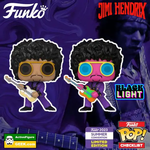Jimi Hendrix – Jimi Hendrix (1967 Purple Suit) Common and Black Light Pops