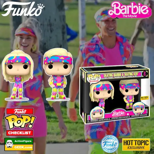 Barbie - Rollerskating Barbie & Ken 2-Pack Funko Pop! Hot Topic Exclusive and Funko Special Edition