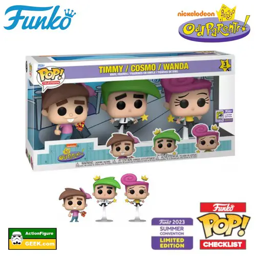The Fairly Odd Parents 3-Pack Funko Pops! Cosmo, Wanda, and Timmy Turner