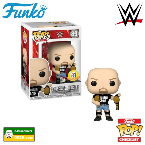 89 "Stone Cold" Steve Austin with 2 Belts - 7-Eleven and Funko Special Edition
