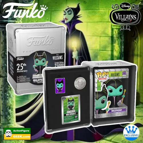 09C NEW Disney Classic Funko 25th: Classic Maleficent Funko Pop! Box Funko Shop Exclusive