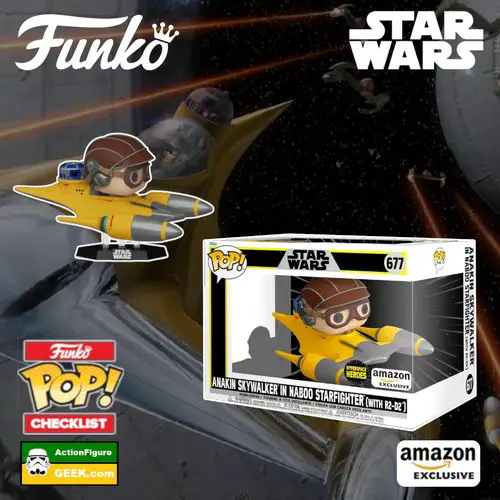 677 Anakin Skywalker  – Naboo Starfighter Funko Pop! Rides Vinyl Amazon Exclusive