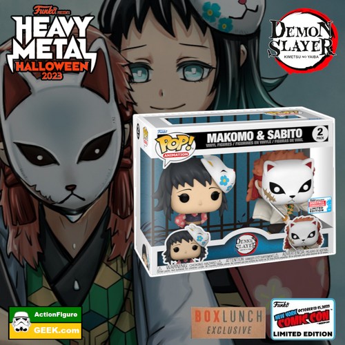 View the Demon Slayer 2-pack Pop! Makomo & Pop! Sabito as though you're  seated in VIP! What is your favorite detail of this NYCC 2023…