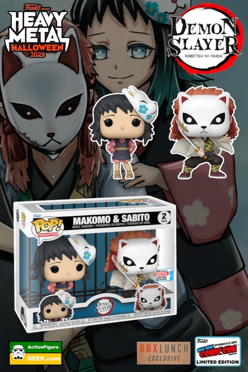 View the Demon Slayer 2-pack Pop! Makomo & Pop! Sabito as though you're  seated in VIP! What is your favorite detail of this NYCC 2023…