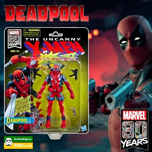 Marvel 80 Years - Marvel Legends Deadpool X-Men X-Force Retro Action Figure! Exclusive