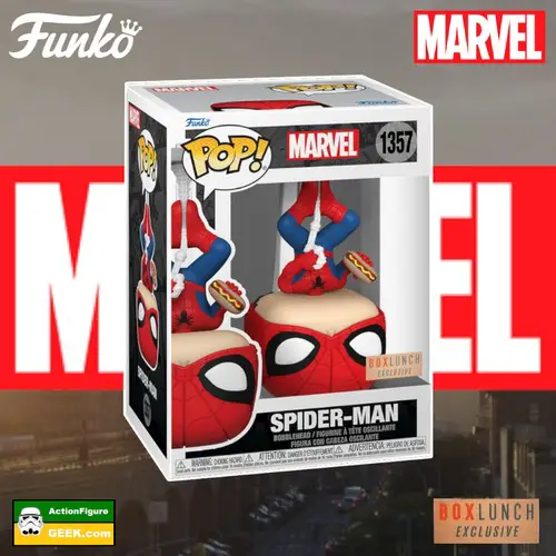 Spider-Man with hotdog Funko