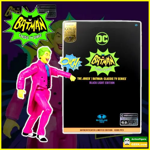 The Joker Returns - DC Retro Joker Batman Black Light Gold Label Action Figure