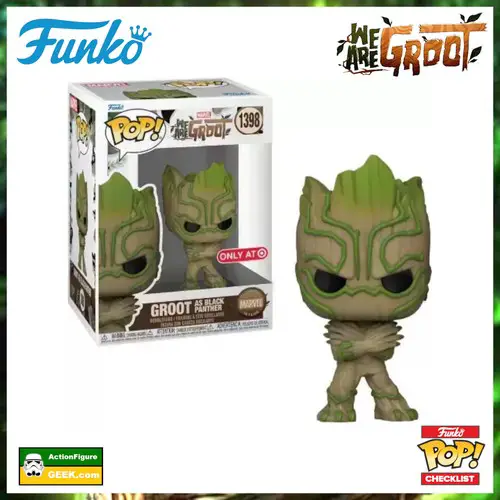 1398 We are Groot - Groot as Black Panther Funko Pop! Target Exclusive