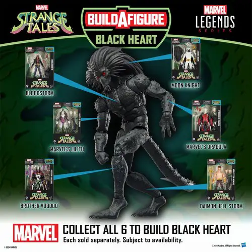 Marvel Legends Strange Tales Black Heart Build-A-Figure Action Figure